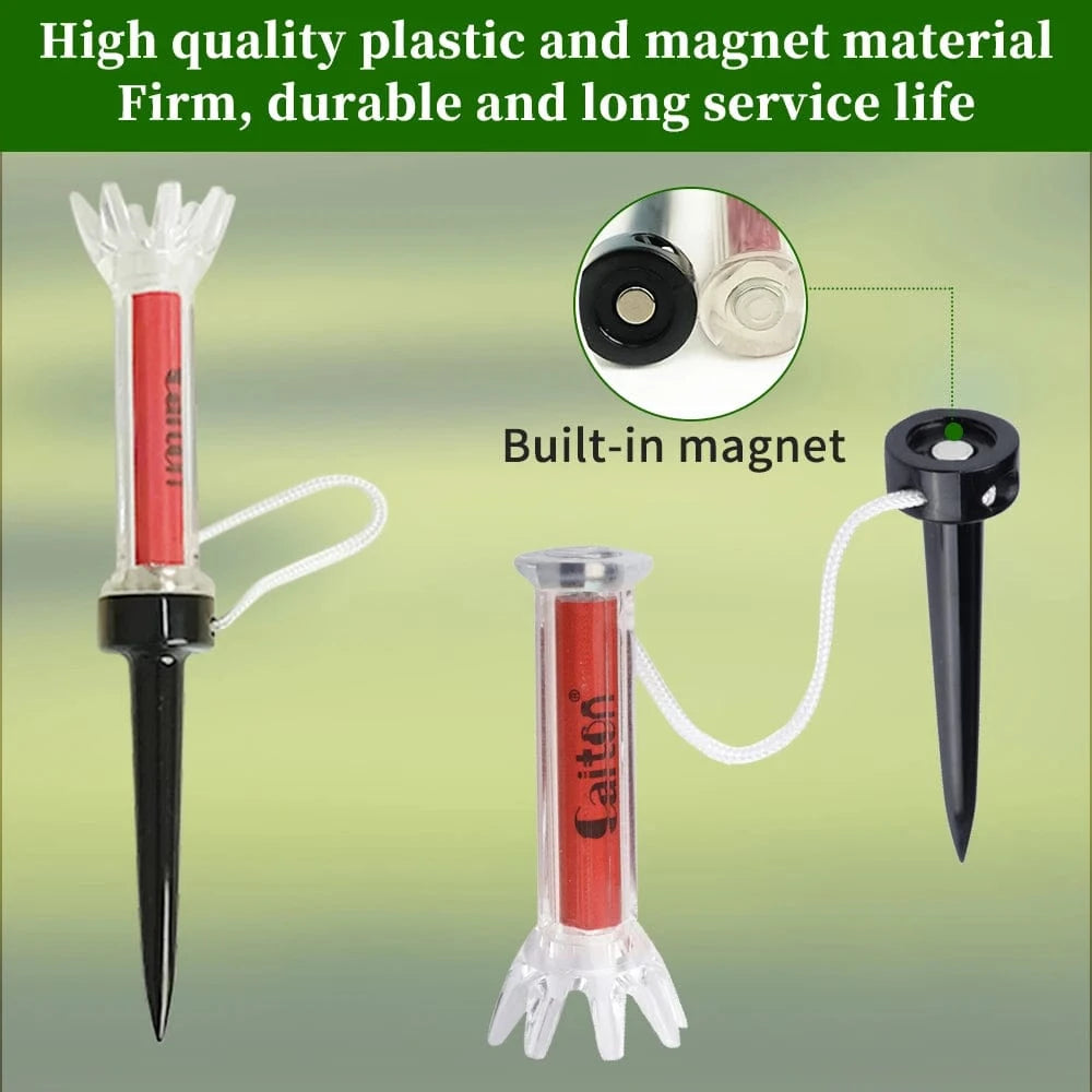 GOLFGASM ⛳️ Caiton 5pcs Golf Tee,With Magnetic Plastic Golf Tee, Two Sizes (79mm/90mm), 360degree Bounce New Gift,Golf Training Practice