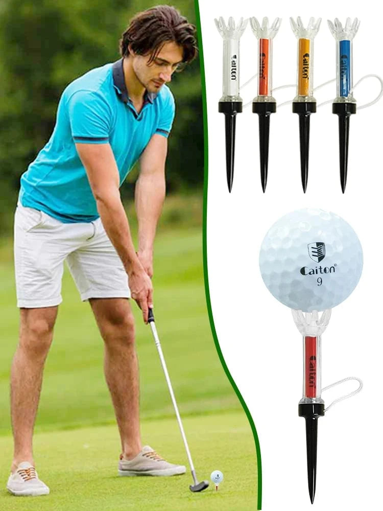GOLFGASM ⛳️ Caiton 5pcs Golf Tee,With Magnetic Plastic Golf Tee, Two Sizes (79mm/90mm), 360degree Bounce New Gift,Golf Training Practice