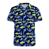 Golfgasm Chum & Bogeys 🦈💀 / S Funny Golf 3d Print Polo Shirt For Men Colorful Flower Short Sleeves T-shirt Cartoon Animal Shark Casual Sports Shark Shirts