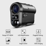 GOLFGASM ⛳️ Golf Rangefinder – 600m - 1000m Laser Distance Finder with 6.5X Zoom, LCD Display & Rechargeable Battery