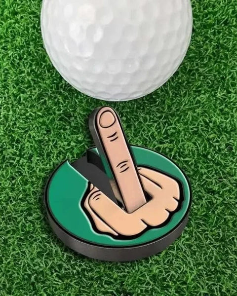 GOLFGASM ⛳️ Marker with Mag Hat Clip Middle Finger Golf Ball Marker