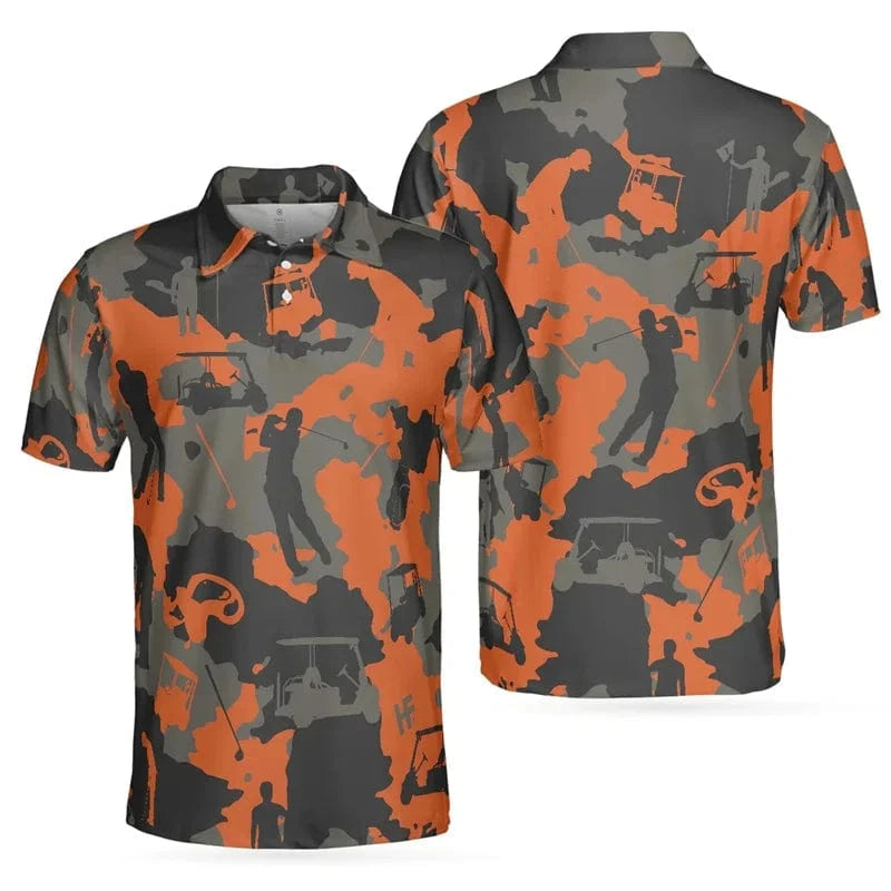 Golfgasm Polo-PYA37608 / S Camouflage Golfing 3D Print Short Sleeve Polo Shirts For Men Clothes Casual Outdoor Golf Tshirts Harajuku Button POLO Shirt