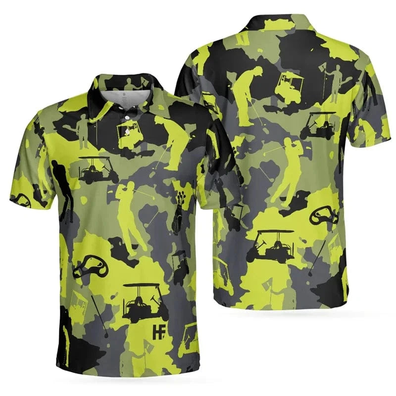 Golfgasm Polo-PYA37610 / S Camouflage Golfing 3D Print Short Sleeve Polo Shirts For Men Clothes Casual Outdoor Golf Tshirts Harajuku Button POLO Shirt
