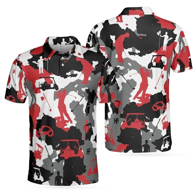 Golfgasm Polo-PYA37612 / S Camouflage Golfing 3D Print Short Sleeve Polo Shirts For Men Clothes Casual Outdoor Golf Tshirts Harajuku Button POLO Shirt