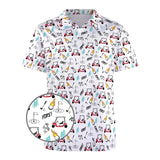Golfgasm The Fore King 👑⛳ / S Funny Golf 3d Print Polo Shirt For Men Colorful Flower Short Sleeves T-shirt Cartoon Animal Shark Casual Sports Shark Shirts